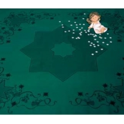 TOVAGLIA STELLA DA RICAMARE CM. 80x80 - 50%COT.-50%VISC.